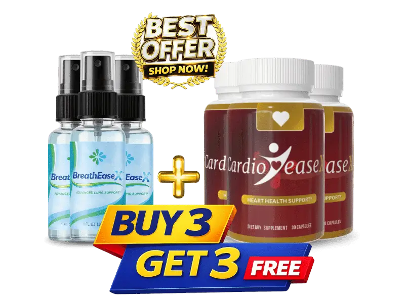 BreathEaseX + CardioEaseX 6-bottle bundle